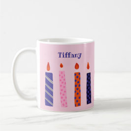 10 Söt Rosa och Lila Blyljus Kaffemugg