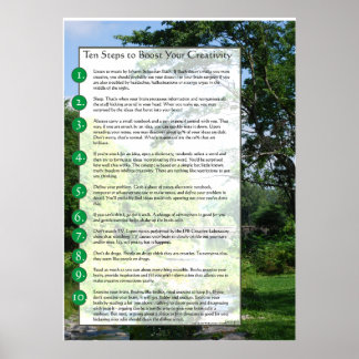 10 steg för att öka din kreativitet poster