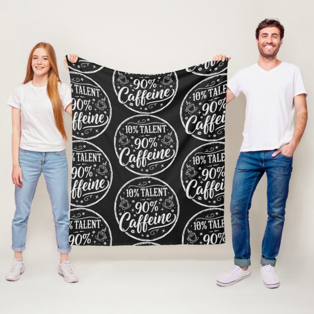 10% Talang 90% Koffein Fleecefilt (På plats)