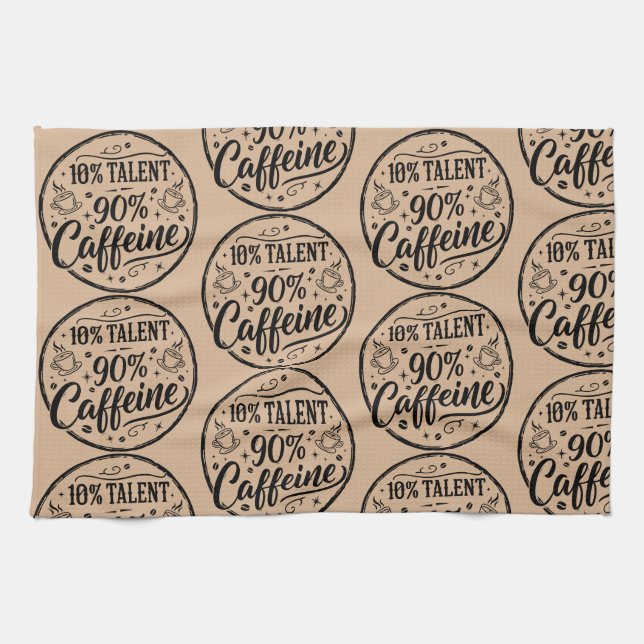 10% Talang 90% Koffein Kökshandduk (Horisontell)