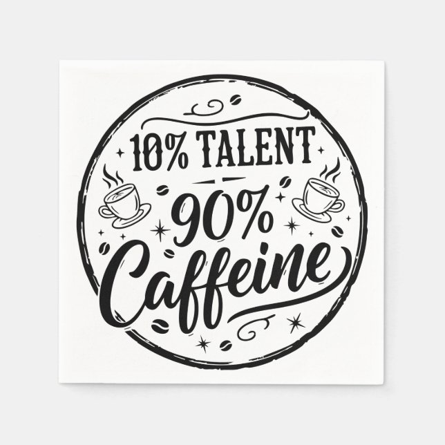 10% Talang 90% Koffein Pappersservett (Framsidan)