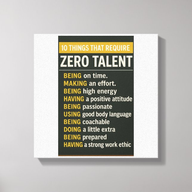 10 Things That Require Zero Talent Canvastryck (Framsida)