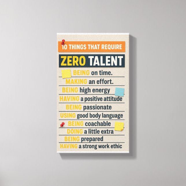 10 Things That Require Zero Talent Canvastryck (Framsida)