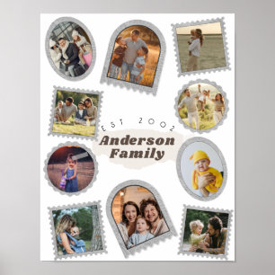 10 Tio Foto Modern Elegant Collage Familjekärlek Poster