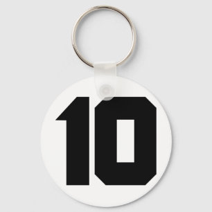 10 tio numrerar nyckelring