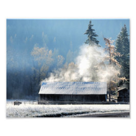 10-tums x8-tums fotoutskrift || Misty Barn Fototryck