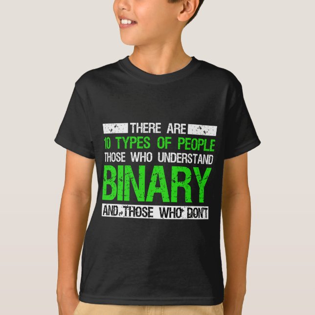 10 typer av personer som förstår binära t shirt (Framsida)