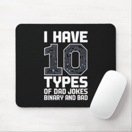 10 typer Pappajokes Binär programmeringsdator Musmatta
