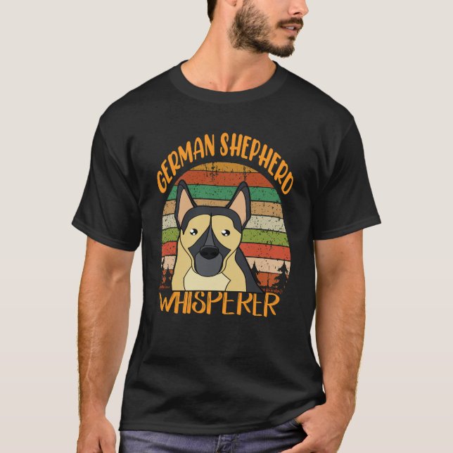10 Tyska shepherd Whisperer T Shirt (Framsida)