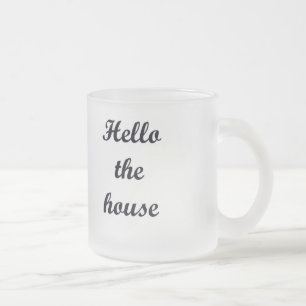 10 uns frostade Mugg-Hejer huset Frostad Glasmugg