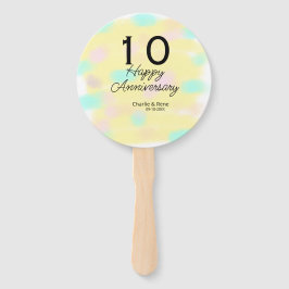 10 wedding anniversary yellow pastel name retro bo