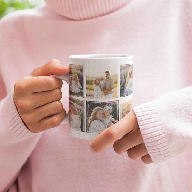 10 x Fotokollage Modern Insta Grid Kaffemugg (Skapare uppladdad)