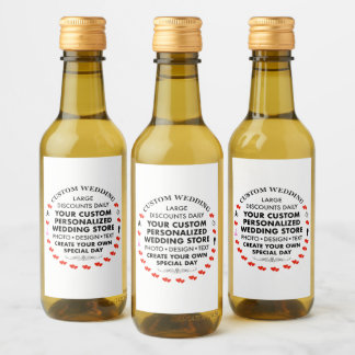 10 x Personligt bröllp MINI VIN ETIKETTER