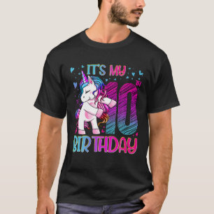 10 Y/O Unicorn Dabbing 10th Birthday Outfit Girl U T Shirt