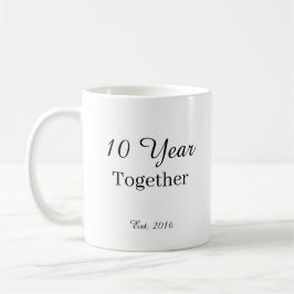 10 Year Anniversary Mug -First Wedding Anniversary Kaffemugg