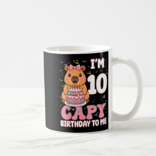 10 Years Old Capy Birthday To Me 10th Birthday Cap Kaffemugg (Höger)
