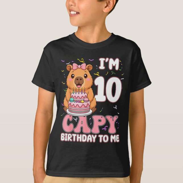 10 Years Old Capy Birthday To Me 10th Birthday Cap T Shirt (Framsida)