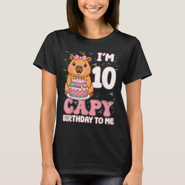 10 Years Old Capy Birthday To Me 10th Birthday Cap T Shirt (Framsida)