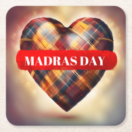 10ème éd. du Madras Day - Edition limitée  Underlägg Papper Kvadrat