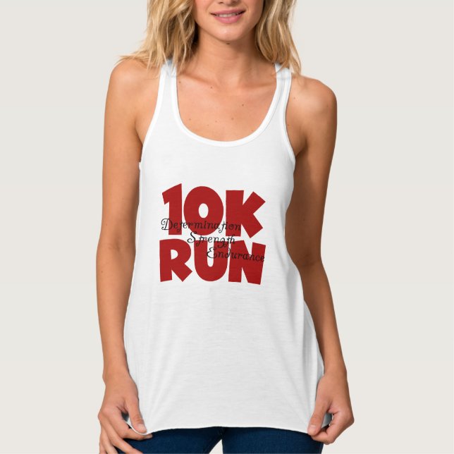 10K Springa Red Linne Med Racerback (Framsida)