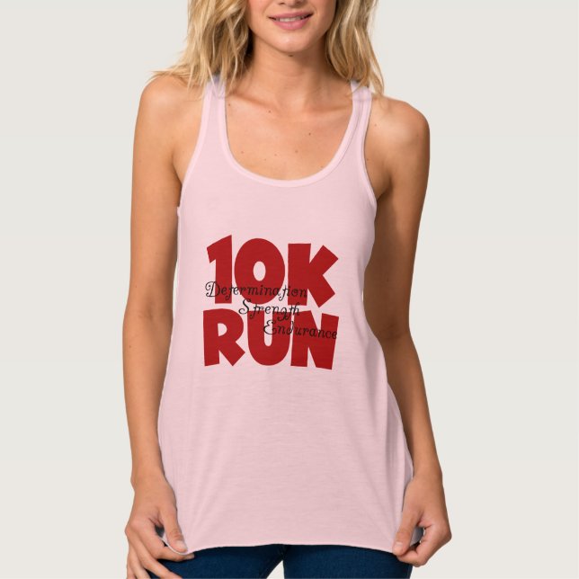 10K Springa Red Linne Med Racerback (Framsida)