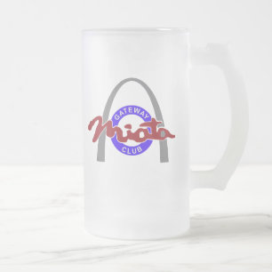 10oz eller 16oz Frosted Glass Dubbla Logotyp Mugg