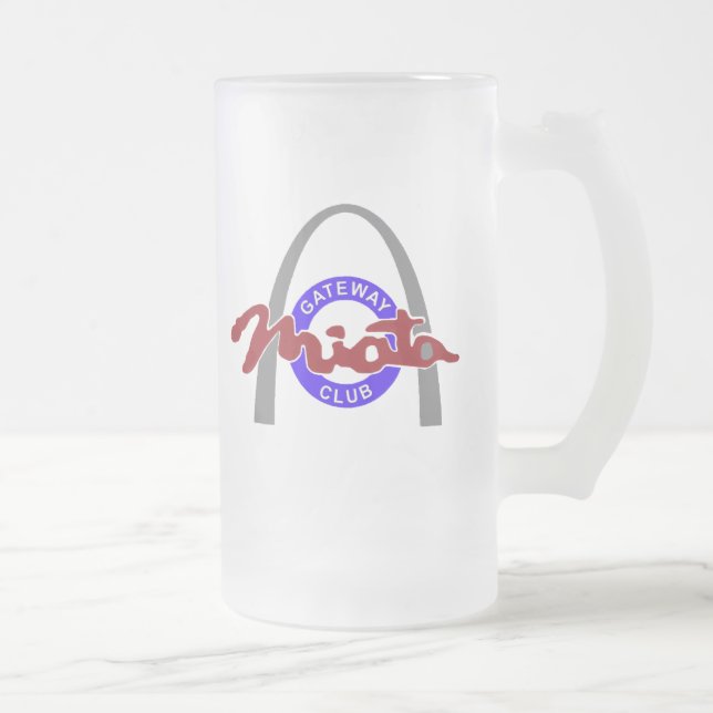 10oz eller 16oz Frosted Glass Dubbla Logotyp Mugg (Höger)