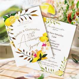  10th Anniversary Lemon Squeeze Wedding Invitation Inbjudningar