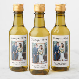 10th Anniversary Party Favor Custom Wedding Photo Vinetikett