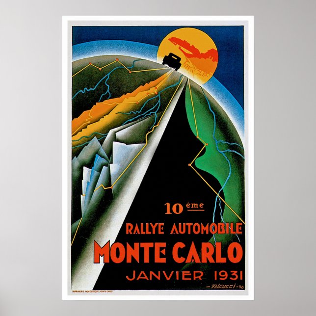 10th Automobile Rally de Monte Carlo Poster (Framsidan)