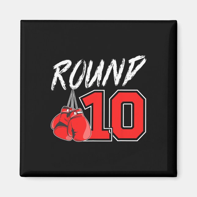 10th Birthday Boxing Boy 10 Year Old Boxer Bday Pa Magnet (Framsidan)