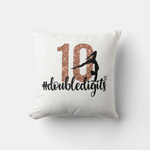 10th Birthday Gift Dubbla Digits Girls Gymnastics Kudde