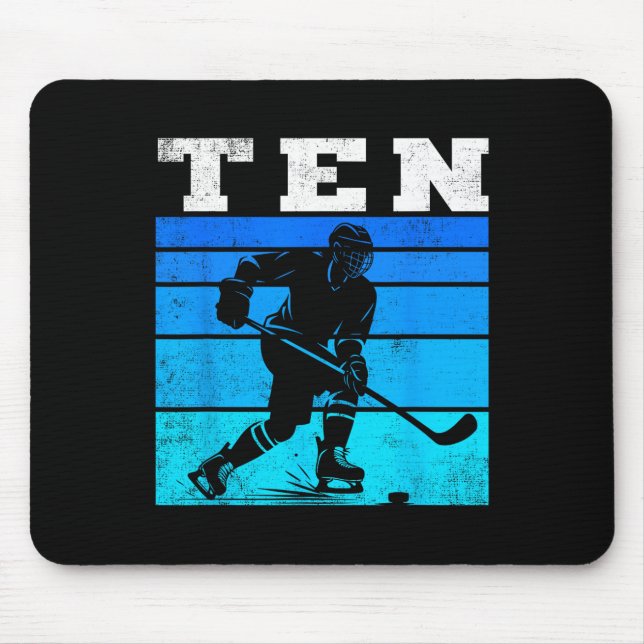 10th Birthday Ice Hockey Boys Ten Hockey Birthday  Musmatta (Framsidan)