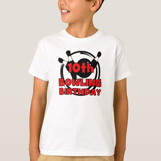 10th Bowlingfödelsedag T-shirt (Framsida)