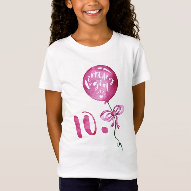 10th Födelsedagflicka, årsdagflickagåvor T Shirt (Framsida)