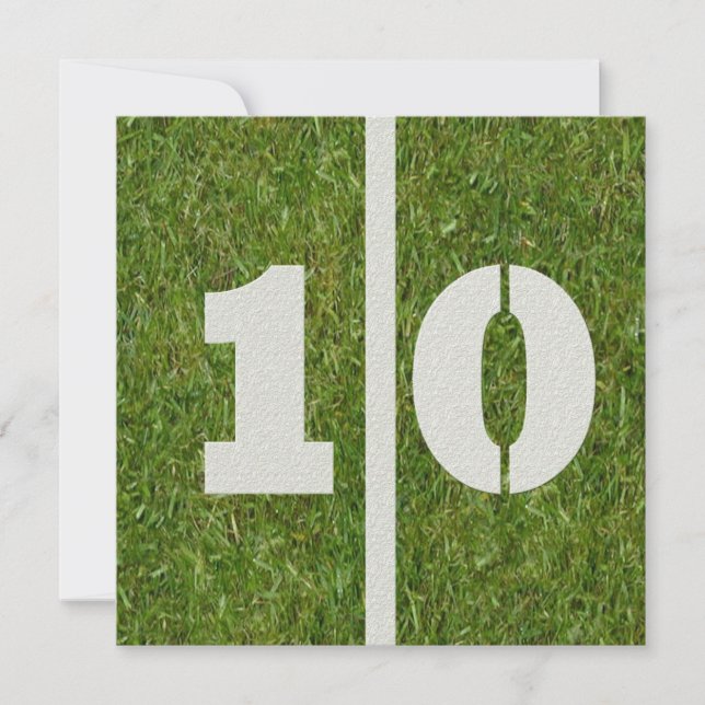 10th Födelsedaginbjudan Inbjudningar (Framsida)