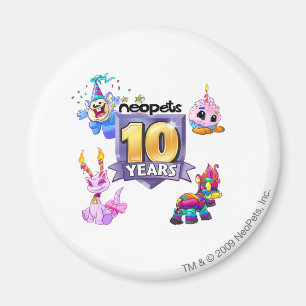 10th Födelsedaglogotyp Magnet
