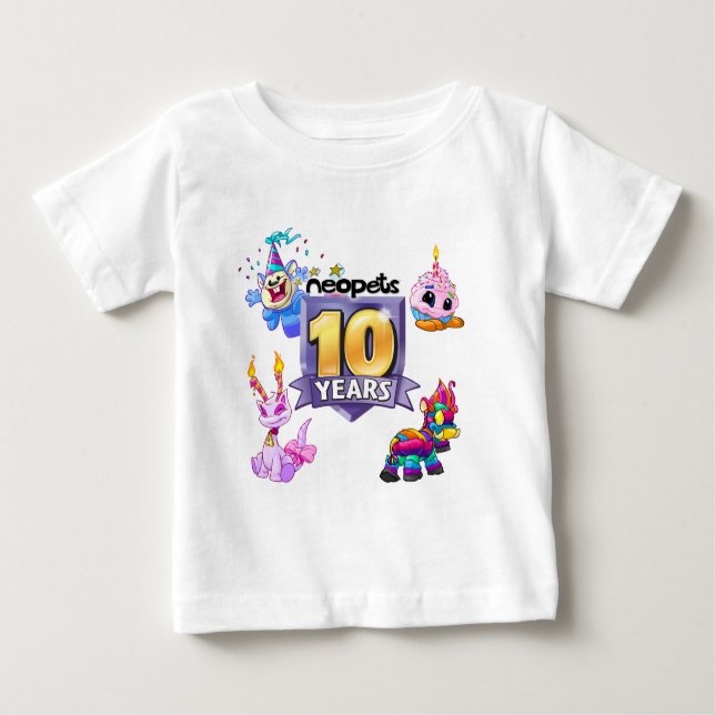 10th Födelsedaglogotyp T-shirt (Framsida)