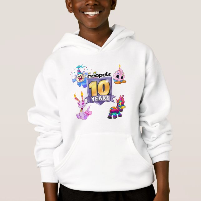 10th Födelsedaglogotyp Tee Shirt (Framsida)