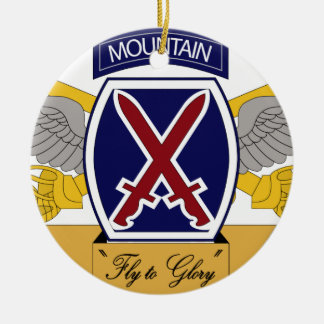 10th Mountain Division Aviation (AVN) Julgransprydnad Keramik