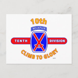 10TH MOUNTAIN DIVISION "CLIMB TO GLORY" VYKORT