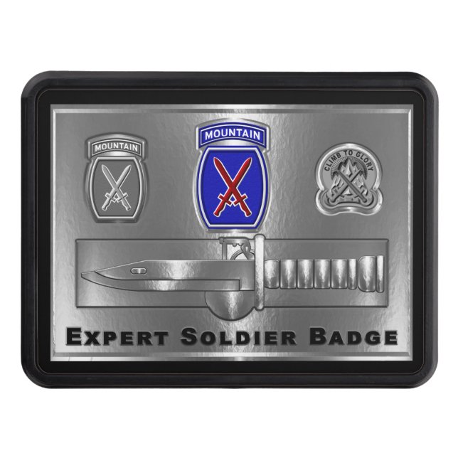 10th Mountain Division ’Expert Soldier Badge’ Dragkroksskydd (Framsidan)