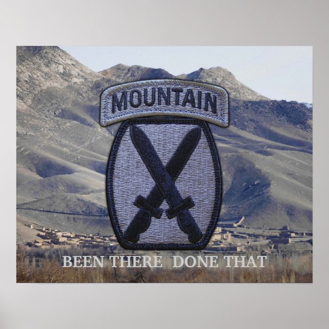 10th Mountain Division Fort Drum Patch Poster (Framsidan)