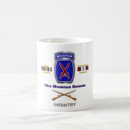 10th Mountain Division Irak & Afghanistan Veteran Kaffemugg