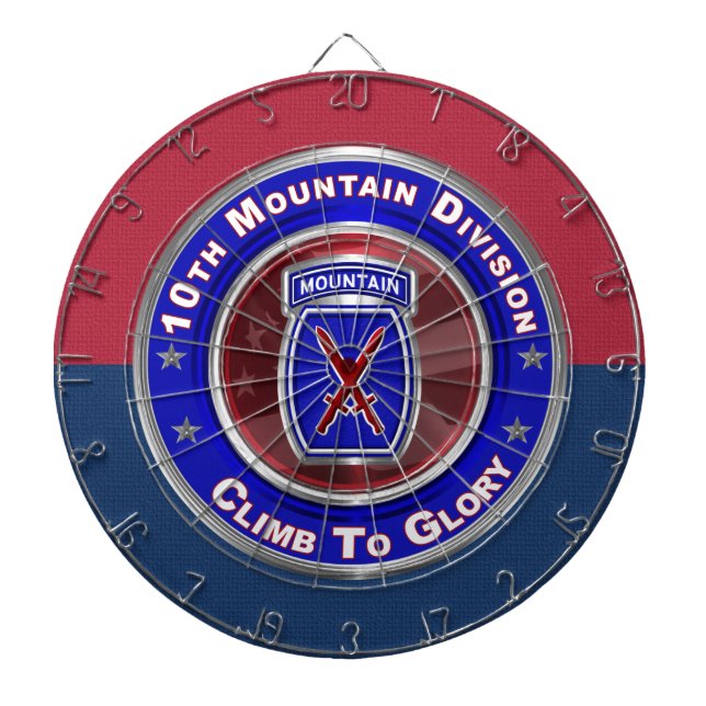 10th Mountain Division "Klipp till glaset" Darttavla (Framsidan)