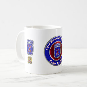10th Mountain Division "Klipp till glaset" Kaffemugg