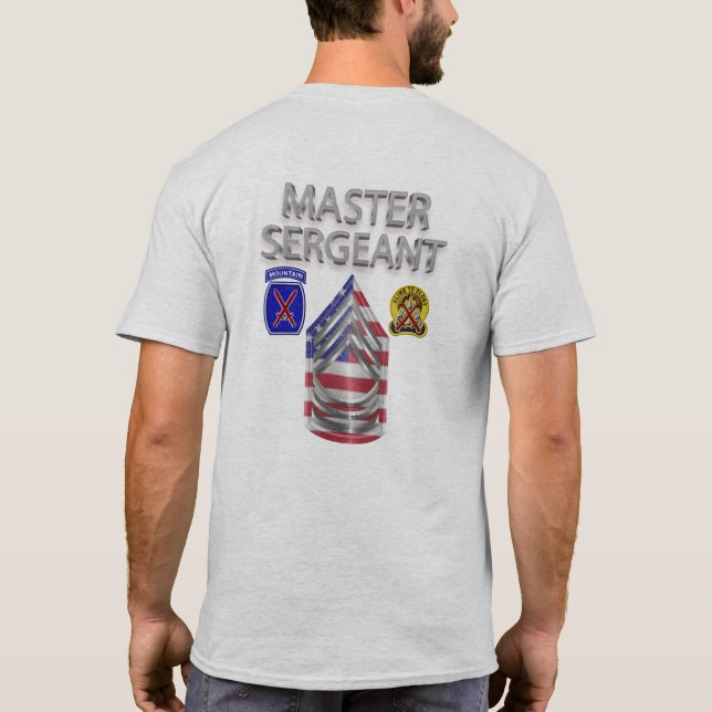 10th Mountain Division Master Sergeant T Shirt (Baksida)