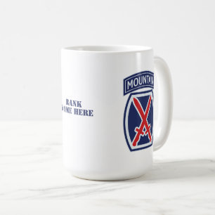 10th Mountain Division "Mountaineer" Badge Kaffemugg