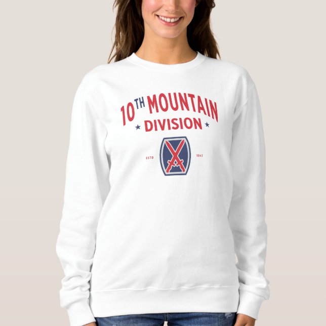 10th Mountain Division "Mountaineer" Badge T Shirt (Framsida)