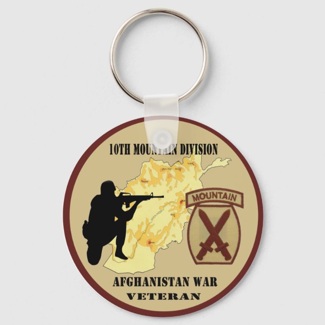 10th Mountain Division Veteran Keychain Nyckelring (Framsida)